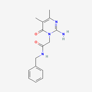 molecular formula C15H18N4O2 B2445000 2-(2-amino-4,5-dimethyl-6-oxopyrimidin-1(6H)-yl)-N-benzylacetamide CAS No. 1251692-44-0