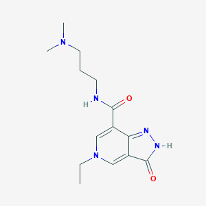 molecular formula C14H21N5O2 B2445008 N-(3-(dimethylamino)propyl)-5-ethyl-3-oxo-3,5-dihydro-2H-pyrazolo[4,3-c]pyridine-7-carboxamide CAS No. 1219901-45-7