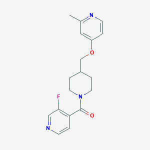 molecular formula C18H20FN3O2 B2445028 (3-Fluoropyridin-4-yl)-[4-[(2-methylpyridin-4-yl)oxymethyl]piperidin-1-yl]methanone CAS No. 2379950-86-2