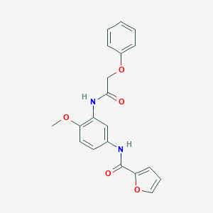 molecular formula C20H18N2O5 B244503 N-{4-methoxy-3-[(phenoxyacetyl)amino]phenyl}-2-furamide 