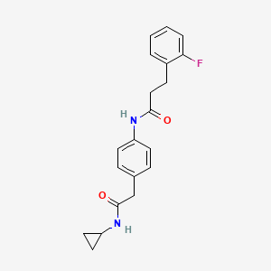 N-(4-(2-(cyclopropylamino)-2-oxoethyl)phenyl)-3-(2-fluorophenyl)propanamide