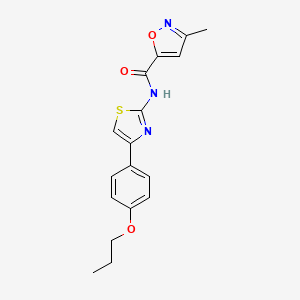 molecular formula C17H17N3O3S B2445037 3-甲基-N-(4-(4-丙氧苯基)噻唑-2-基)异恶唑-5-甲酰胺 CAS No. 946229-40-9