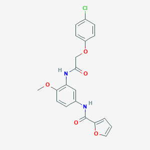 N-(3-{[(4-chlorophenoxy)acetyl]amino}-4-methoxyphenyl)-2-furamide