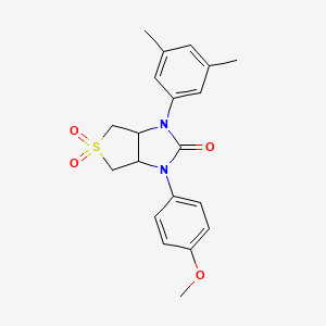 molecular formula C20H22N2O4S B2445044 1-(3,5-二甲基苯基)-3-(4-甲氧基苯基)四氢-1H-噻吩并[3,4-d]咪唑-2(3H)-酮 5,5-二氧化物 CAS No. 878428-56-9