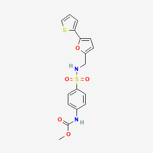 methyl (4-(N-((5-(thiophen-2-yl)furan-2-yl)methyl)sulfamoyl)phenyl)carbamate