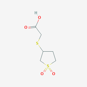 molecular formula C6H10O4S2 B2445053 [(1,1-二氧化四氢噻吩-3-基)硫代]乙酸 CAS No. 86453-15-8