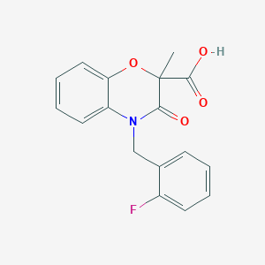 B2445057 4-[(2-fluorophenyl)methyl]-2-methyl-3-oxo-3,4-dihydro-2H-1,4-benzoxazine-2-carboxylic acid CAS No. 1707402-24-1
