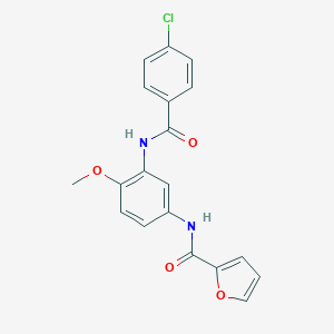 N-{3-[(4-chlorobenzoyl)amino]-4-methoxyphenyl}-2-furamide