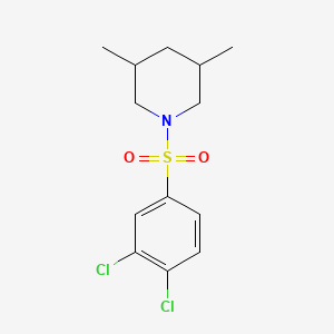 molecular formula C13H17Cl2NO2S B2445065 1-(3,4-Dichlorobenzenesulfonyl)-3,5-dimethylpiperidine CAS No. 1385927-61-6