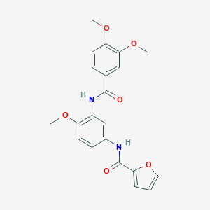 molecular formula C21H20N2O6 B244507 N-{3-[(3,4-dimethoxybenzoyl)amino]-4-methoxyphenyl}-2-furamide 