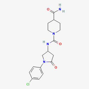 B2445072 N1-(1-(4-chlorophenyl)-5-oxopyrrolidin-3-yl)piperidine-1,4-dicarboxamide CAS No. 894031-74-4