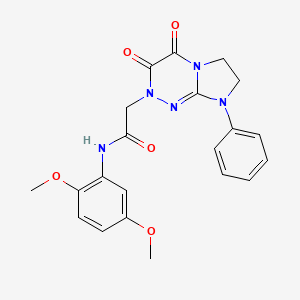molecular formula C21H21N5O5 B2445075 N-(2,5-dimethoxyphenyl)-2-(3,4-dioxo-8-phenyl-3,4,7,8-tetrahydroimidazo[2,1-c][1,2,4]triazin-2(6H)-yl)acetamide CAS No. 941916-98-9