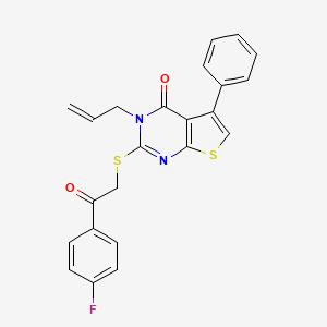 3-allyl-2-((2-(4-fluorophenyl)-2-oxoethyl)thio)-5-phenylthieno[2,3-d]pyrimidin-4(3H)-one
