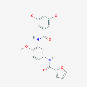 molecular formula C21H20N2O6 B244508 N-{3-[(3,5-dimethoxybenzoyl)amino]-4-methoxyphenyl}-2-furamide 