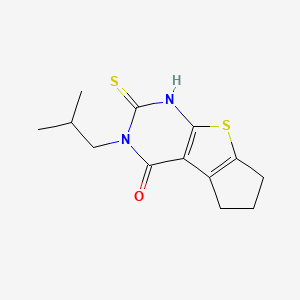 3-isobutyl-2-mercapto-3,5,6,7-tetrahydro-4H-cyclopenta[4,5]thieno[2,3-d]pyrimidin-4-one