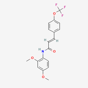 molecular formula C18H16F3NO4 B2445086 N-(2,4-二甲氧基苯基)-3-[4-(三氟甲氧基)苯基]丙烯酰胺 CAS No. 882082-42-0