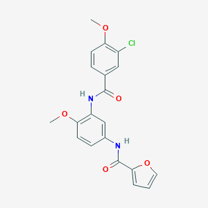 molecular formula C20H17ClN2O5 B244509 N-{3-[(3-chloro-4-methoxybenzoyl)amino]-4-methoxyphenyl}-2-furamide 