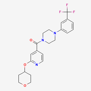 (2-((tetrahydro-2H-pyran-4-yl)oxy)pyridin-4-yl)(4-(3-(trifluoromethyl)phenyl)piperazin-1-yl)methanone