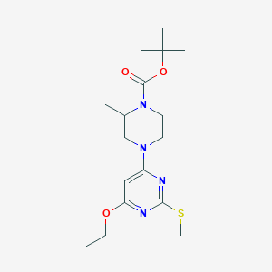 tert-Butyl 4-(6-ethoxy-2-(methylthio)pyrimidin-4-yl)-2-methylpiperazine-1-carboxylate