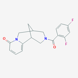molecular formula C18H16F2N2O2 B2445107 3-(2,4-二氟苯甲酰)-3,4,5,6-四氢-1H-1,5-甲烷并吡啶并[1,2-a][1,5]二氮杂环-8(2H)-酮 CAS No. 1207054-03-2