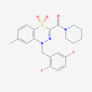 1-(2,5-difluorobenzyl)-7-methyl-3-(piperidinocarbonyl)-4lambda~6~,1,2-benzothiadiazine-4,4(1H)-dione