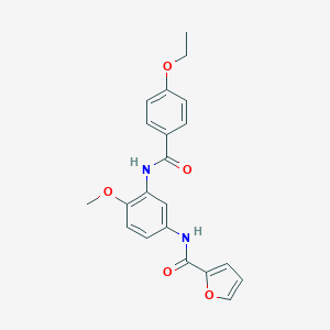 molecular formula C21H20N2O5 B244512 N-{3-[(4-ethoxybenzoyl)amino]-4-methoxyphenyl}-2-furamide 