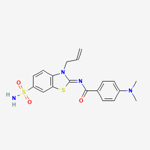(Z)-N-(3-allyl-6-sulfamoylbenzo[d]thiazol-2(3H)-ylidene)-4-(dimethylamino)benzamide