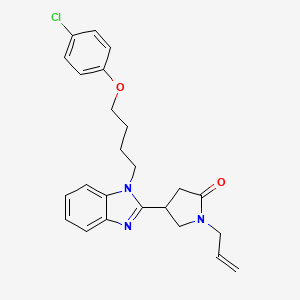 molecular formula C24H26ClN3O2 B2445127 1-allyl-4-(1-(4-(4-chlorophenoxy)butyl)-1H-benzo[d]imidazol-2-yl)pyrrolidin-2-one CAS No. 878693-48-2