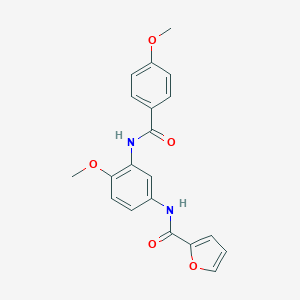 molecular formula C20H18N2O5 B244513 N-{4-methoxy-3-[(4-methoxybenzoyl)amino]phenyl}-2-furamide 