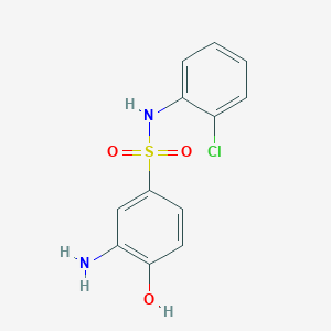 molecular formula C12H11ClN2O3S B2445156 3-Amino-N-(2-chloro-phenyl)-4-hydroxy-benzenesulfonamide CAS No. 104095-22-9