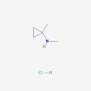 molecular formula C5H12ClN B2445158 N,1-二甲基环丙-1-胺;盐酸盐 CAS No. 2418643-28-2