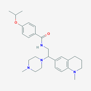 4-isopropoxy-N-(2-(1-methyl-1,2,3,4-tetrahydroquinolin-6-yl)-2-(4-methylpiperazin-1-yl)ethyl)benzamide