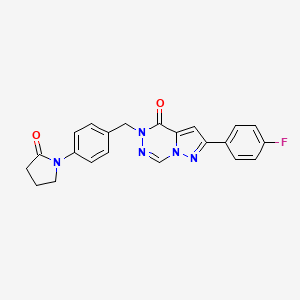 2-(4-fluorophenyl)-5-(4-(2-oxopyrrolidin-1-yl)benzyl)pyrazolo[1,5-d][1,2,4]triazin-4(5H)-one