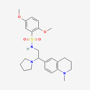 2,5-dimethoxy-N-(2-(1-methyl-1,2,3,4-tetrahydroquinolin-6-yl)-2-(pyrrolidin-1-yl)ethyl)benzenesulfonamide