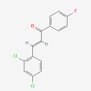 molecular formula C15H9Cl2FO B2445177 (2E)-3-(2,4-dichlorophenyl)-1-(4-fluorophenyl)prop-2-en-1-one CAS No. 851581-61-8