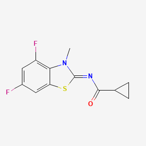 N-(4,6-difluoro-3-methyl-1,3-benzothiazol-2-ylidene)cyclopropanecarboxamide