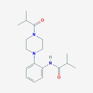 molecular formula C18H27N3O2 B244519 N-[2-(4-isobutyryl-1-piperazinyl)phenyl]-2-methylpropanamide 