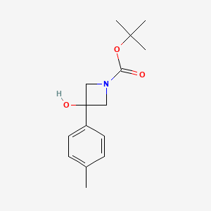 molecular formula C15H21NO3 B2445205 Tert-butyl 3-hydroxy-3-(P-tolyl)azetidine-1-carboxylate CAS No. 1472706-57-2