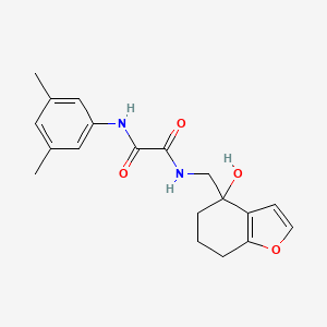 molecular formula C19H22N2O4 B2445215 N1-(3,5-dimethylphenyl)-N2-((4-hydroxy-4,5,6,7-tetrahydrobenzofuran-4-yl)methyl)oxalamide CAS No. 2309748-88-5