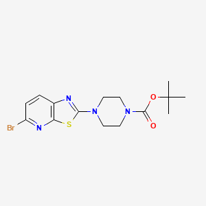 molecular formula C15H19BrN4O2S B2445221 tert-Butyl 4-(5-bromothiazolo[5,4-b]pyridin-2-yl)piperazine-1-carboxylate CAS No. 1956354-88-3