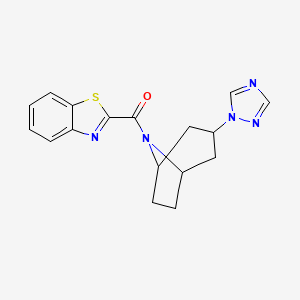 ((1R,5S)-3-(1H-1,2,4-triazol-1-yl)-8-azabicyclo[3.2.1]octan-8-yl)(benzo[d]thiazol-2-yl)methanone