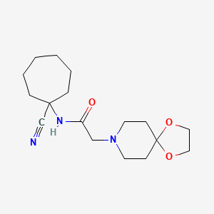 N-(1-cyanocycloheptyl)-2-{1,4-dioxa-8-azaspiro[4.5]decan-8-yl}acetamide