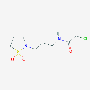 2-Chloro-N-[3-(1,1-dioxo-1,2-thiazolidin-2-yl)propyl]acetamide