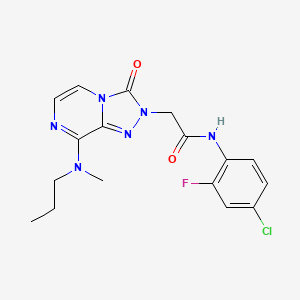 N-(4-chloro-2-fluorophenyl)-2-[8-[methyl(propyl)amino]-3-oxo[1,2,4]triazolo[4,3-a]pyrazin-2(3H)-yl]acetamide