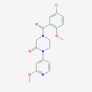 4-(5-Chloro-2-methoxybenzoyl)-1-(2-methoxypyridin-4-yl)piperazin-2-one