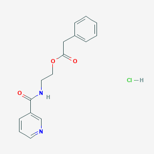 molecular formula C16H17ClN2O3 B2445248 2-(烟酰胺基)乙基2-苯乙酸盐盐酸盐 CAS No. 463933-67-7