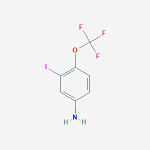 molecular formula C7H5F3INO B2445255 3-Iodo-4-(trifluoromethoxy)aniline CAS No. 1365969-58-9