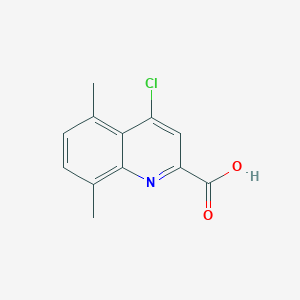 molecular formula C12H10ClNO2 B2445257 4-Chloro-5,8-dimethylquinoline-2-carboxylic acid CAS No. 887589-47-1