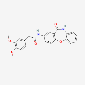 molecular formula C23H20N2O5 B2445265 2-(3,4-dimethoxyphenyl)-N-(11-oxo-10,11-dihydrodibenzo[b,f][1,4]oxazepin-2-yl)acetamide CAS No. 922108-92-7