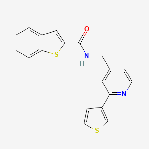 N-((2-(thiophen-3-yl)pyridin-4-yl)methyl)benzo[b]thiophene-2-carboxamide